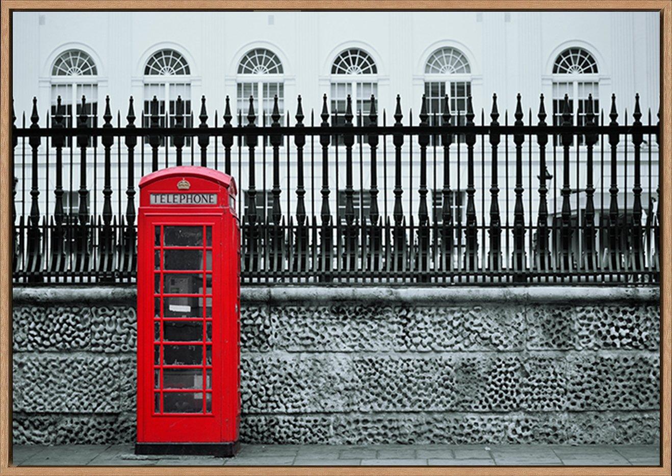 82853477 Red telephone box in street with historical architecture in London copy - ArtFramed